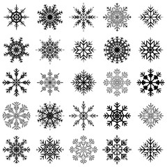 snowflake set - obrazy, fototapety, plakaty