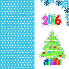Naklejka premium Cards New year 2016, Christmas