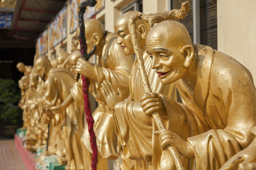 Buddha statue in Ten Thousand Buddhas Monastery in Hong Kong