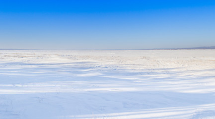 White snowy desert