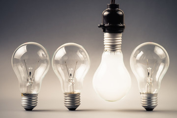 Hanged light bulb