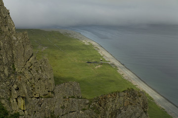 Sea coast of the peninsula Kony. Magadan Region. The Sea of Okhotsk. Russia.