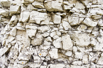 Detail of limestone wall