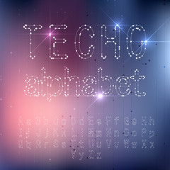Techno Fonts Trendy Stylish Alphabet