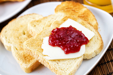 Strawberry Jam on Toast