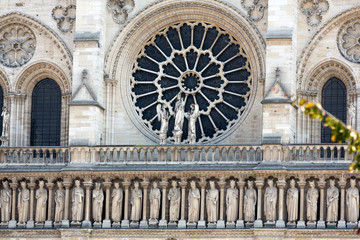 Obraz premium Paris - West facade of Notre Dame Cathedral. . Part of The King's Gallery