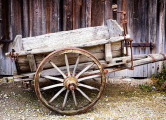 Obraz premium old hay cart