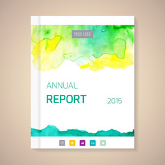 Annual Report Cover vector illustration