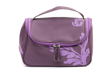cosmetic bag on the white background