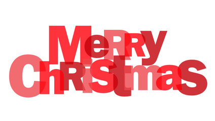 Letter Collage MERRY CHRISTMAS (red)