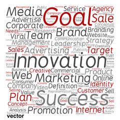 Vector conceptual business leadership word cloud