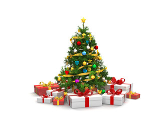 Weihnachtsbaum mit Geschenken