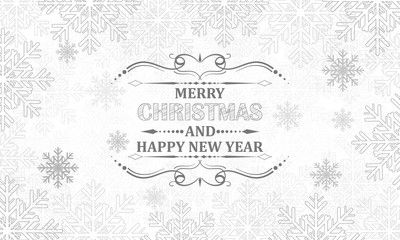 Christmas snowflakes vector background.