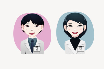 Dentist vector illustration