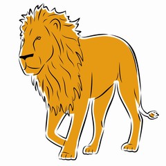 Naklejka premium silhouette lion vector