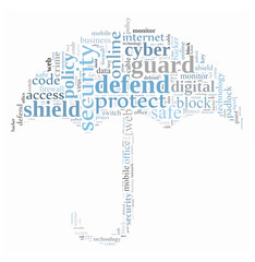 Security word cloud  illustration concept