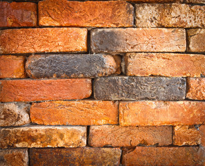Old grunge brick wall background