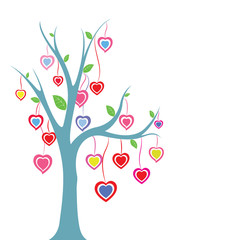 Heart tree vector illustrator, Tree of love