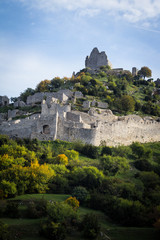 Ruins of the Crussol castle, in France