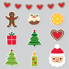 Christmas stickers set