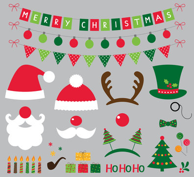 Christmas Photo Booth And Decoration Set