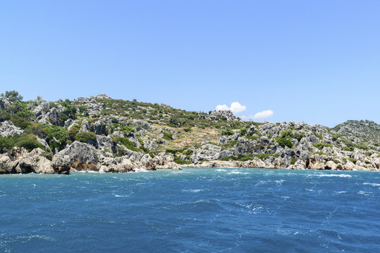 water of Mediterranean Sea off the Turkish coast