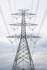 Electric high voltage power post