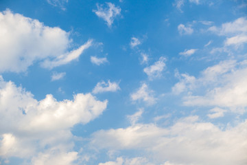 Beautiful sky with white clouds