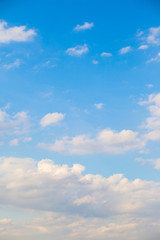 Beautiful sky with white clouds