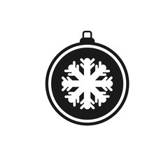 Christmas ball vector flat on white background