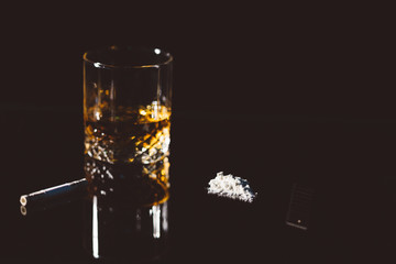 Alcohol and cocaine