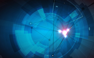 Abstract tech background. Futuristic technology interface. Vector design