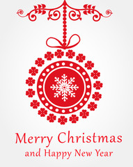 Fototapeta na wymiar Merry Christmas & Happy New Year Greeting - vector