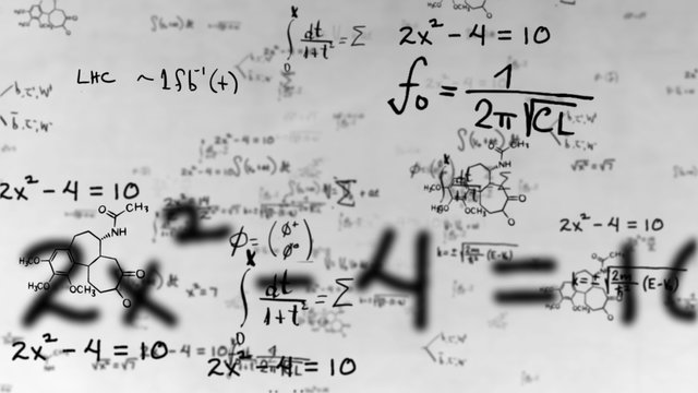 Formula White Business Data Formula Research Science Symbol Abstract Animation