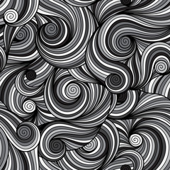 Seamless Asian ethnic floral retro background pattern in vector.