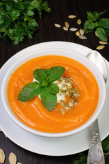 Pumpkin soup puree