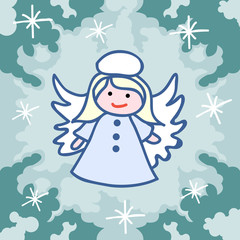 Christmas angel doodles