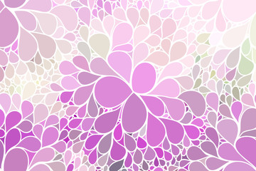 Vector floral background of drawn lines