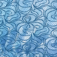 Vector wave background of doodle hand  drawn lines