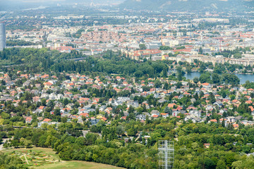 Aerial View Of Vienna City Skyline