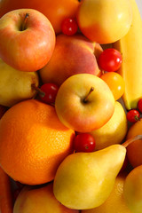 Colourful, juicy, tasty, healthy  fruit and vegetables background