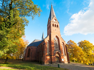 Stadtkirche in Malchow - obrazy, fototapety, plakaty
