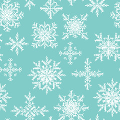 Fototapeta na wymiar Snowflakes pattern
