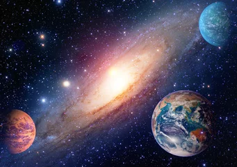 Keuken foto achterwand Heelal Astrologie astronomie aarde kosmische ruimte zonnestelsel mars planeet melkwegstelsel. Elementen van deze afbeelding geleverd door NASA.
