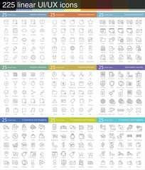 Vector linear icons XXL set