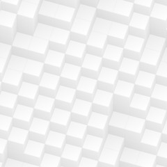 white abstract cubes