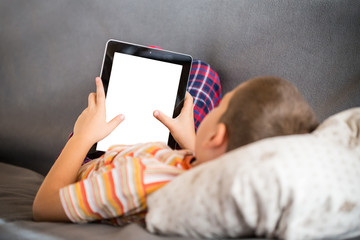 Boy with tablet