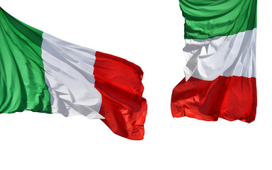A waving Italian flag - isolated