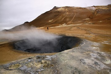 volcano and geyser
