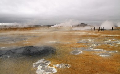 volcano and geyser